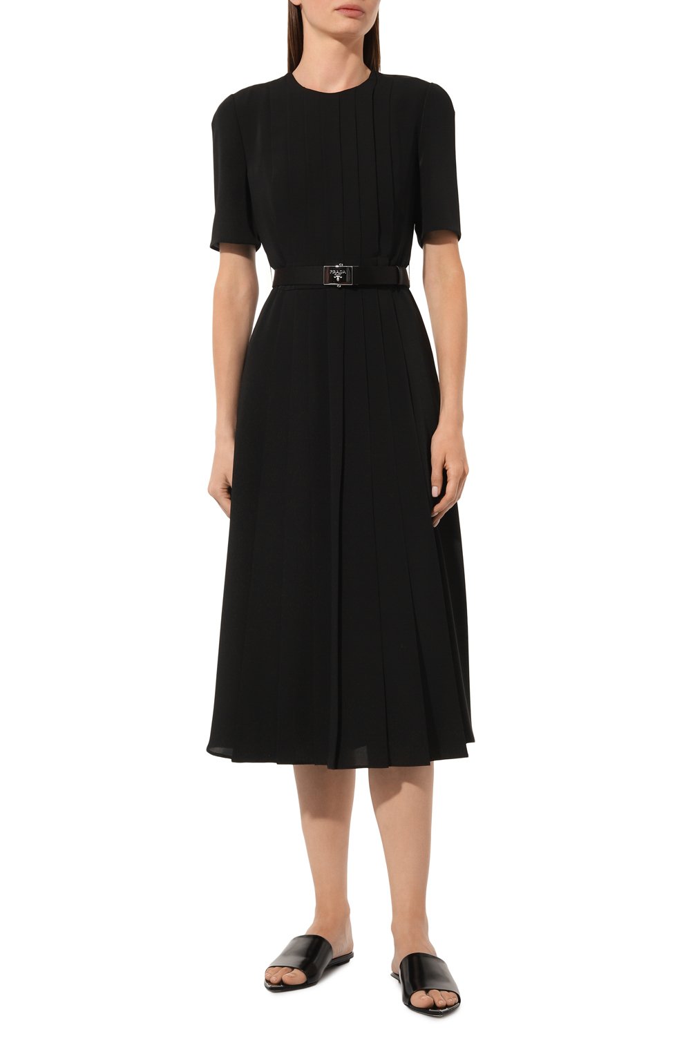 Платье PRADA черного цвета по цене 335000 руб., арт. P3D13H-1WHI-F0002-211, фото 3 Платье PRADA, арт. P3D13H-1WHI-F0002-211, фото 3