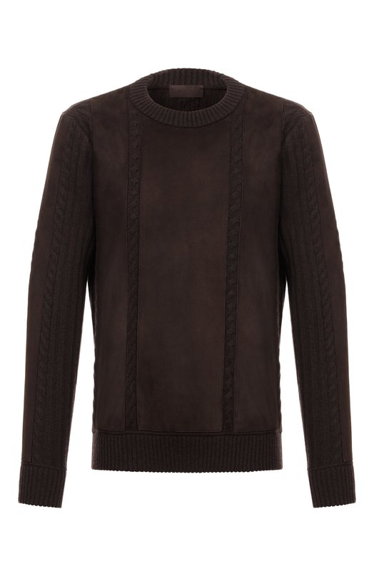 Комбинированный свитер MVST M25.1MM.K011/K003 Коричневый M25.1MM.K011/K003