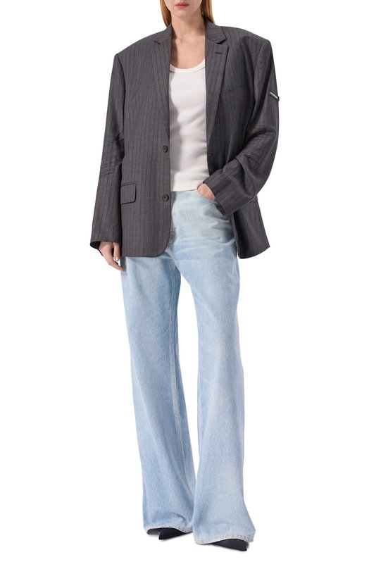 Шерстяной жакет Balenciaga 850771/TPT05 Серый  850771/TPT05 Фото 2