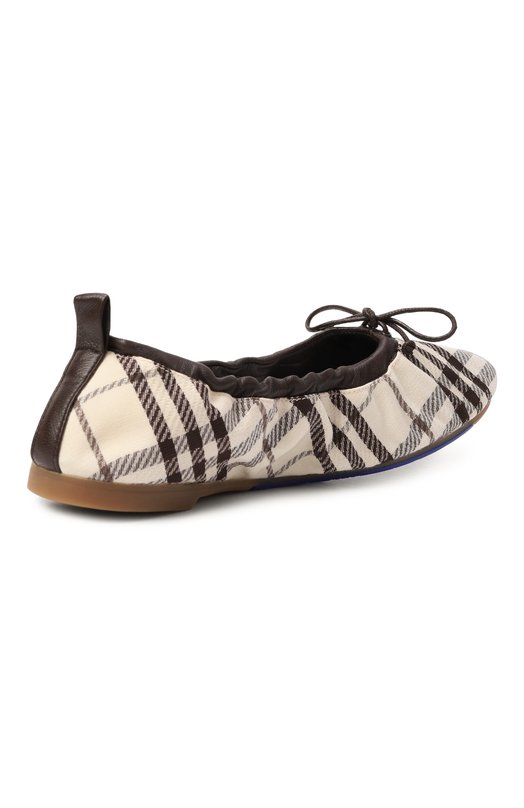 Текстильные балетки Fawn Burberry 8121533 Кремовый  8121533 Фото 5