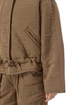 Женская куртка из вискозы и хлопка ISABEL MARANT ETOILE хаки цвета, арт. 25PVE0453FA/C1G04E | Фото 5 (Длина (верхняя одежда): Короткие; Рукава: Длинные; Материал подклада: Хлопок; Материал внешний: Вискоза; Кросс-КТ: Легкие, Куртка; Стили: Кэжуэл; Автоматизация ТО: Проставлено; Автоматизация состава: Проставлено)