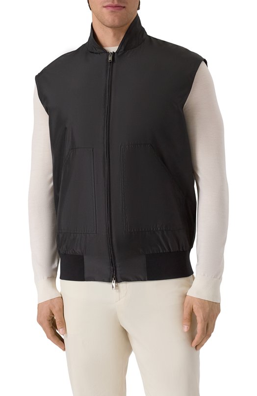 Шелковый жилет MVST VEST. Чёрный  VEST. Фото 3