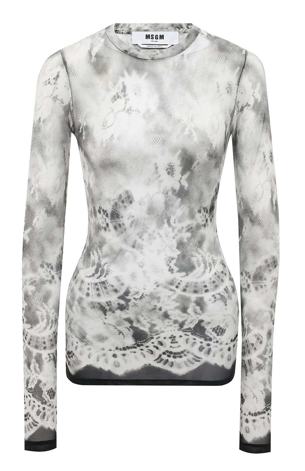 Топ MSGM черно-белого цвета по цене 23300 руб., арт. 3442MDM10/237352, фото 1 Топ MSGM, арт. 3442MDM10/237352, фото 1