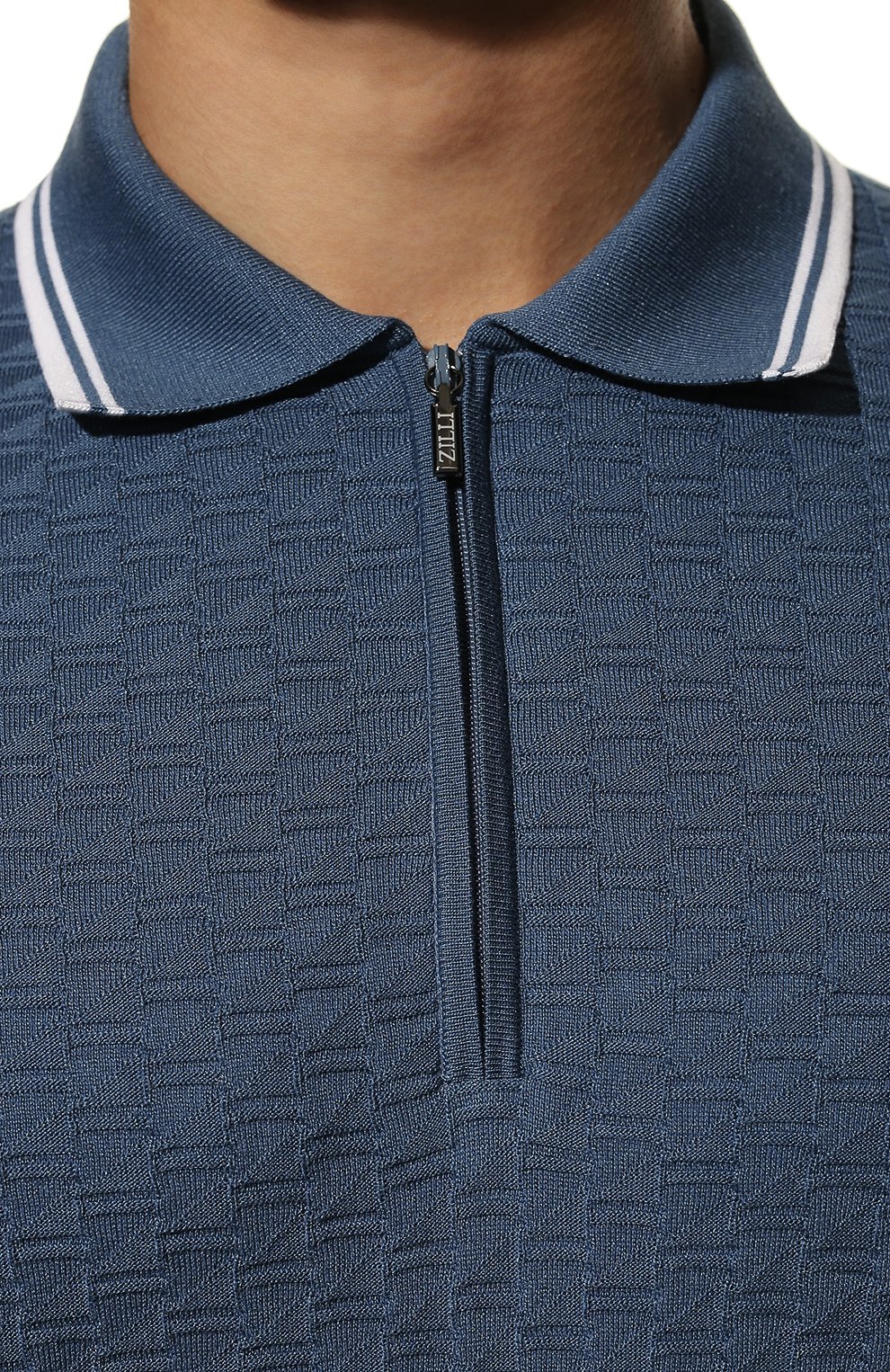 Поло из хлопка и шелка ZILLI, арт. MBX-PZ002-DIAM1/MC01, фото 5