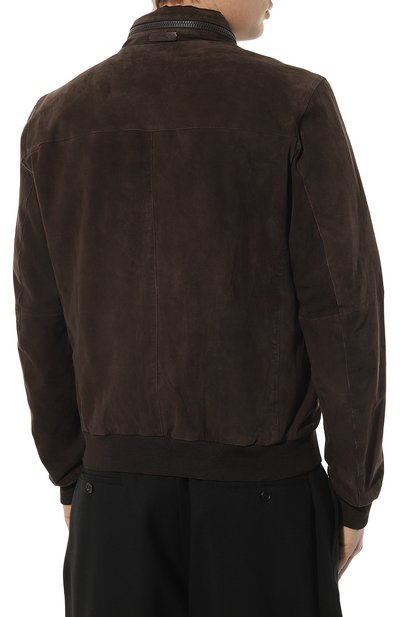 Двусторонний бомбер GIMO'S темно-коричневого цвета по цене 108000 руб., арт. 4S20.1.010.89R, фото 4 Двусторонний бомбер GIMO'S, арт. 4S20.1.010.89R, фото 4