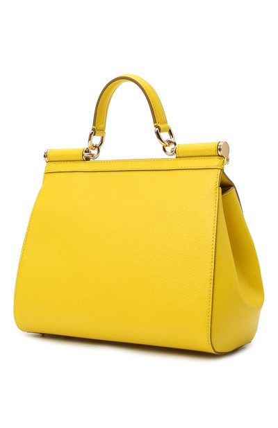 Сумка sicily medium DOLCE & GABBANA желтого цвета по цене 229000 руб., арт. BB6002/A1001, фото 3 Сумка sicily medium DOLCE & GABBANA, арт. BB6002/A1001, фото 3