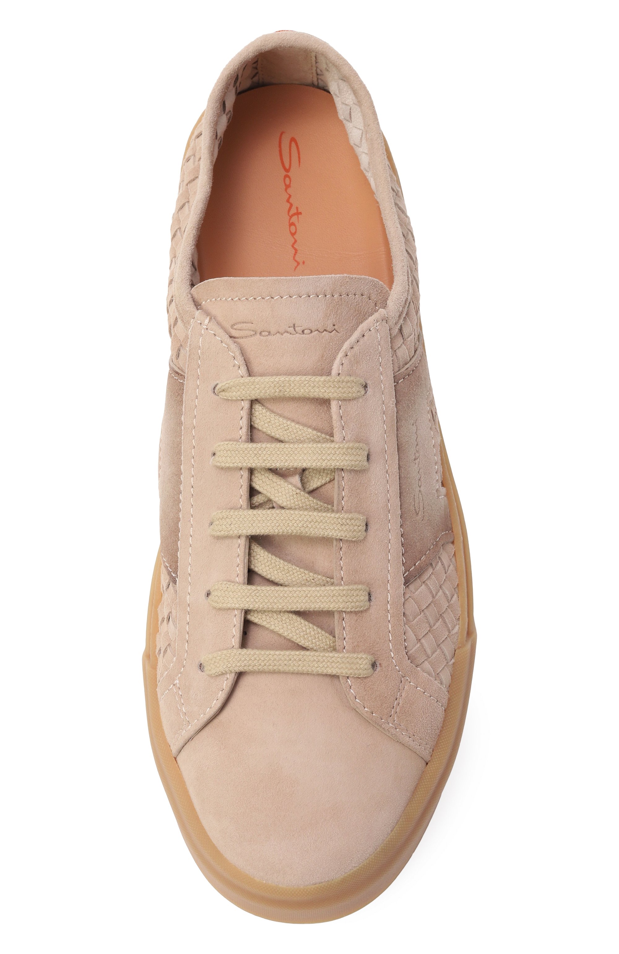 Замшевые кеды double buckle SANTONI, арт. MBGG22046FARTCKH, фото 6