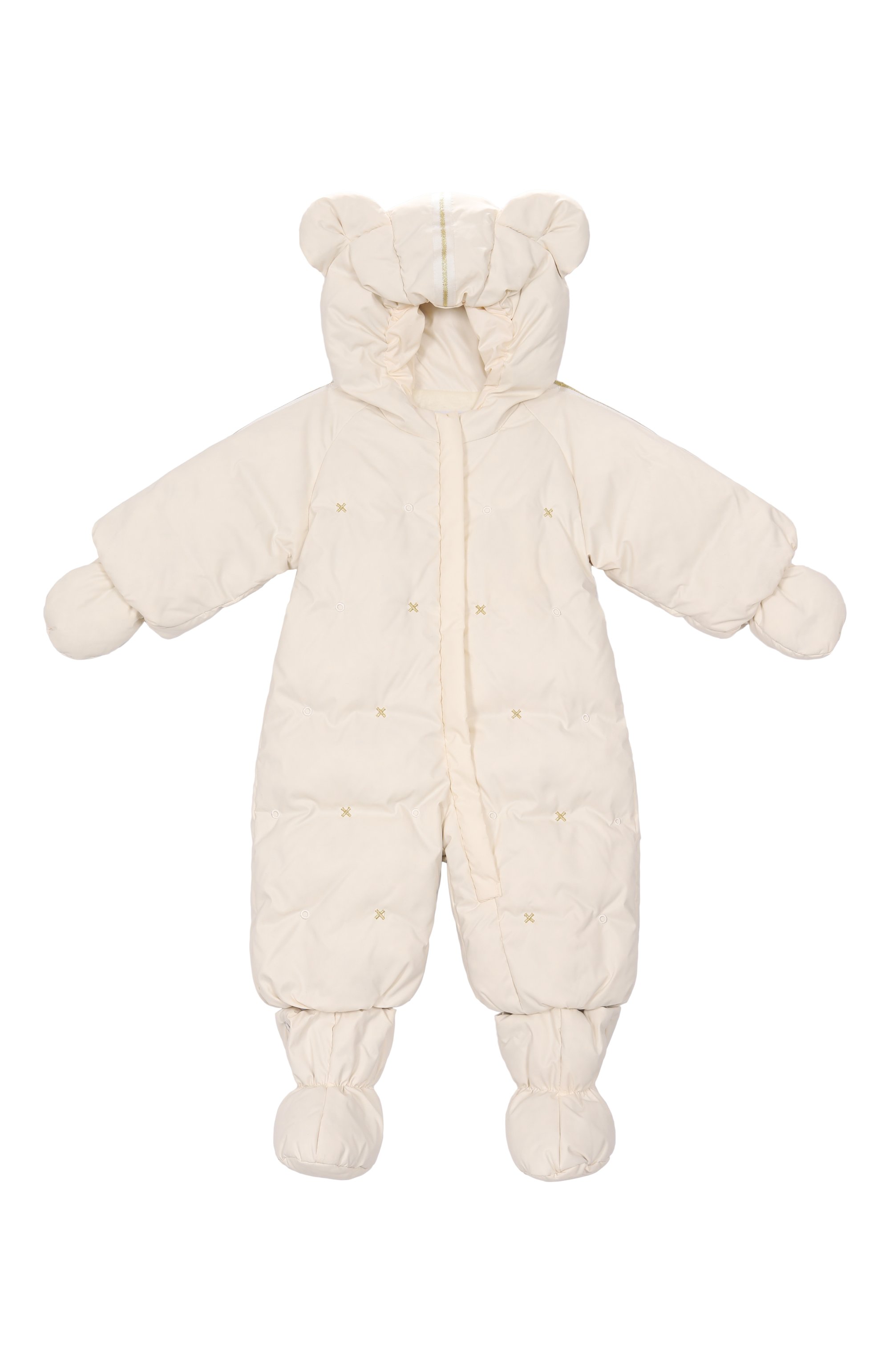 Пуховый комбинезон CHEPE молочного цвета по цене 15600 руб., арт. 391123, фото 1 Пуховый комбинезон CHEPE, арт. 391123, фото 1