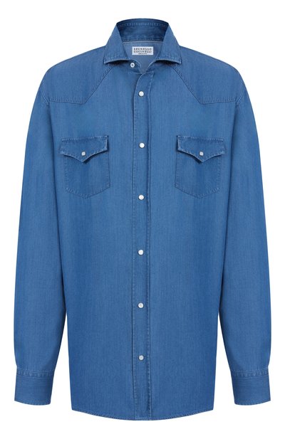 Мужская джинсовая рубашка BRUNELLO CUCINELLI, арт. MH2564008W