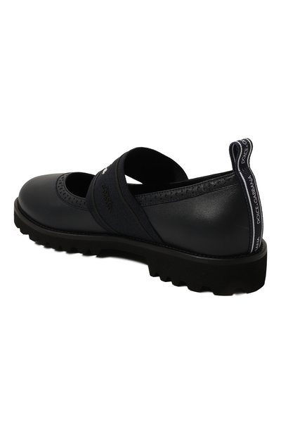 Кожаные туфли DOLCE & GABBANA темно-синего цвета по цене 35100 руб., арт. D10960/AW087/37-39, фото 5 Кожаные туфли DOLCE & GABBANA, арт. D10960/AW087/37-39, фото 5