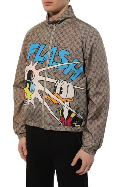 Бомбер disney x gucci GUCCI бежевого цвета по цене 187200 руб., арт. 646442 ZAGCJ, фото 3 Бомбер disney x gucci GUCCI, арт. 646442 ZAGCJ, фото 3