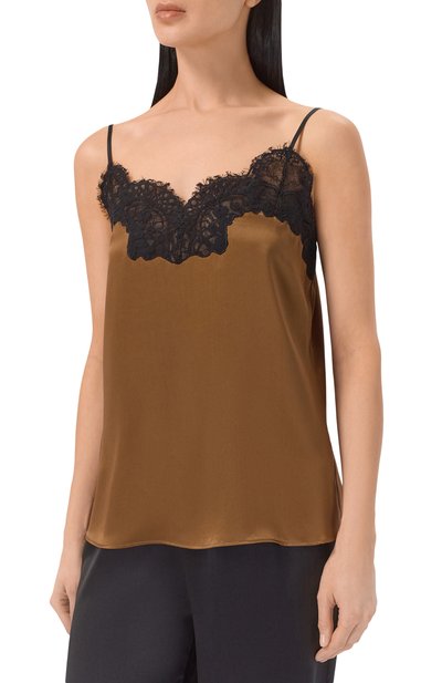 Шелковый топ CO коричневого цвета по цене 53800 руб., арт. 2655CSSC-C0RE, фото 3 Шелковый топ CO, арт. 2655CSSC-C0RE, фото 3