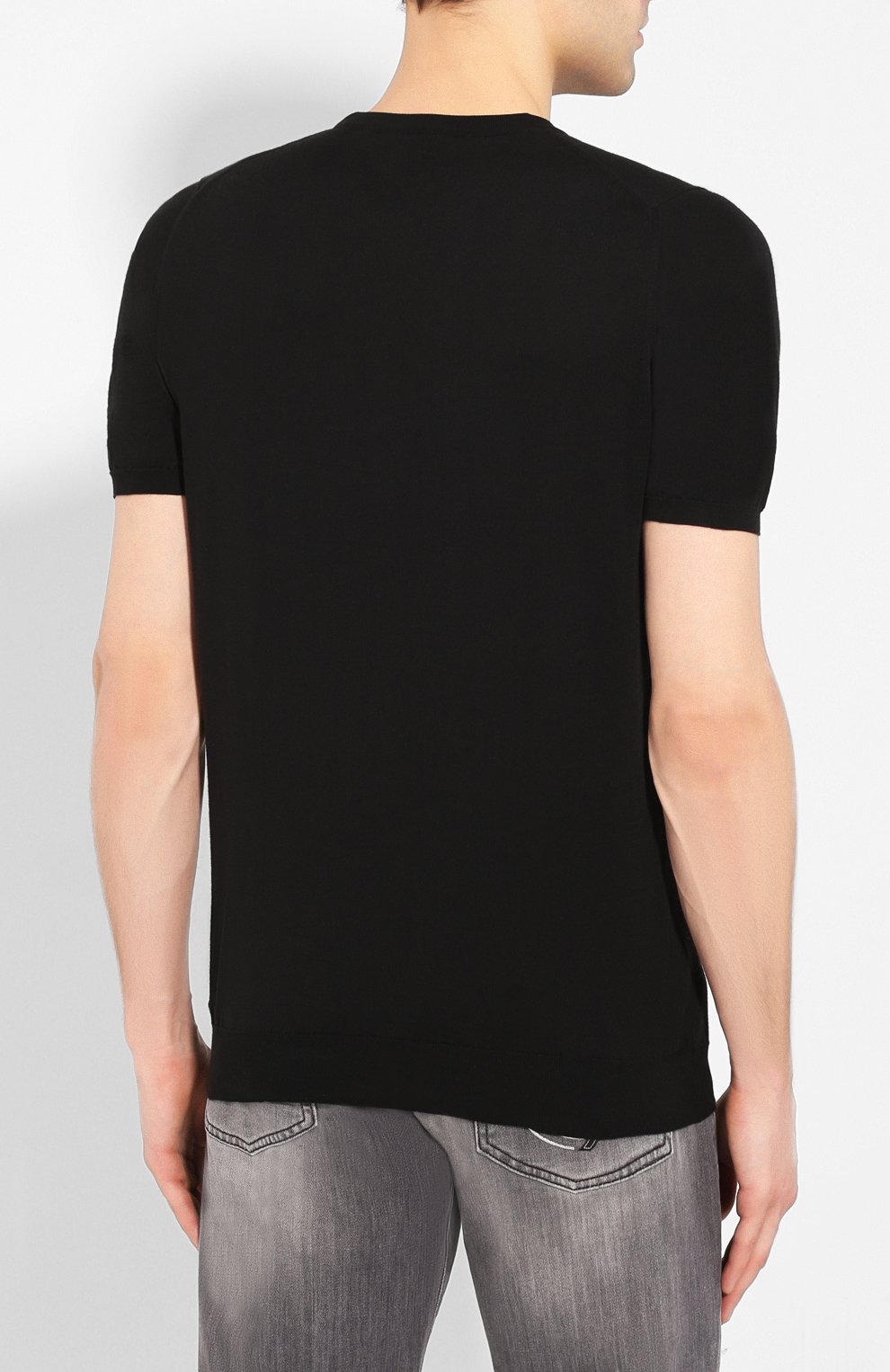 Хлопковый джемпер KITON черного цвета по цене 82000 руб., арт. UK31UM, фото 4 Хлопковый джемпер KITON, арт. UK31UM, фото 4