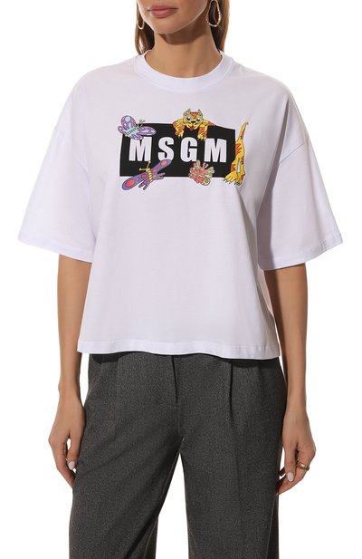 Хлопковая футболка MSGM, арт. 3241MDM175 227298, фото 3
