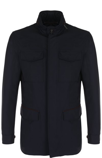 Шерстяной френч на молнии с воротником-стойкой ZEGNA, арт. UPT20/P01, фото 1