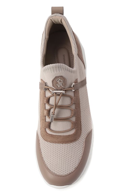 Комбинированные кроссовки Stefano Ricci UV689G6524/TWMSDP Бежевый  UV689G6524/TWMSDP Фото 5
