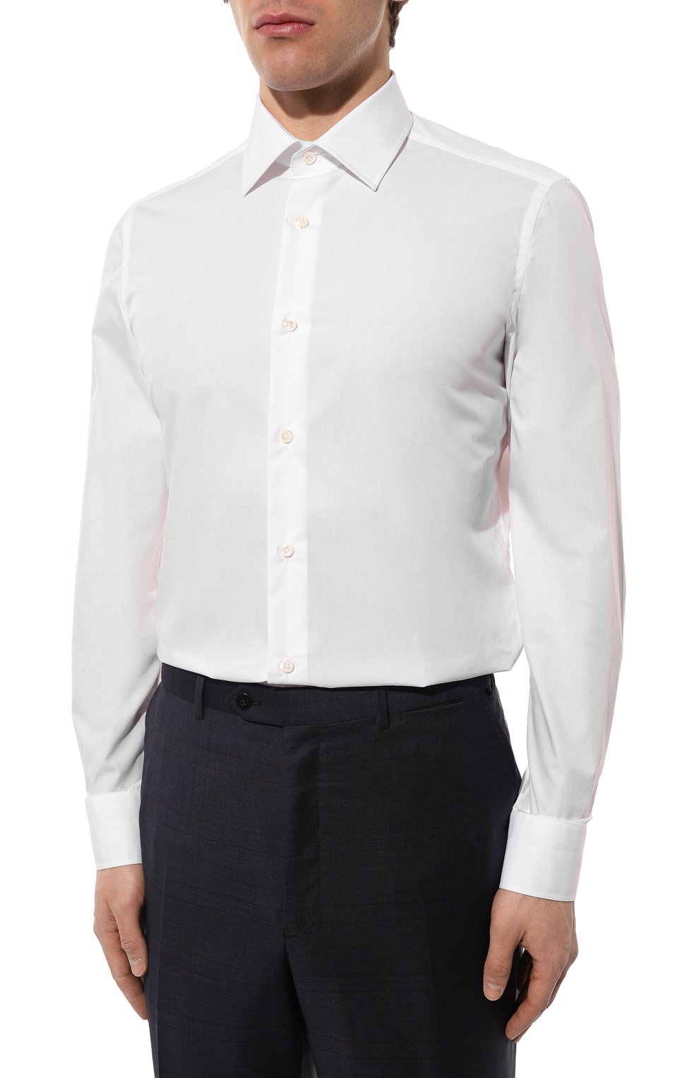 Хлопковая сорочка GIAMPAOLO белого цвета по цене 27550 руб., арт. 608/TS15012, фото 4 Хлопковая сорочка GIAMPAOLO, арт. 608/TS15012, фото 4