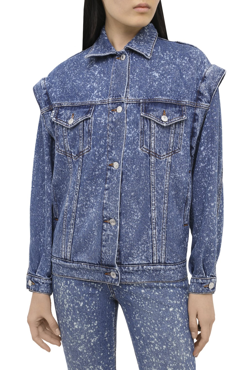 Джинсовая куртка MSGM голубого цвета по цене 54400 руб., арт. 2941MDH46L 207728, фото 3 Джинсовая куртка MSGM, арт. 2941MDH46L 207728, фото 3