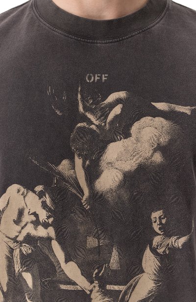 Хлопковая футболка OFF-WHITE, арт. 0MAA120S25JER00H, фото 5