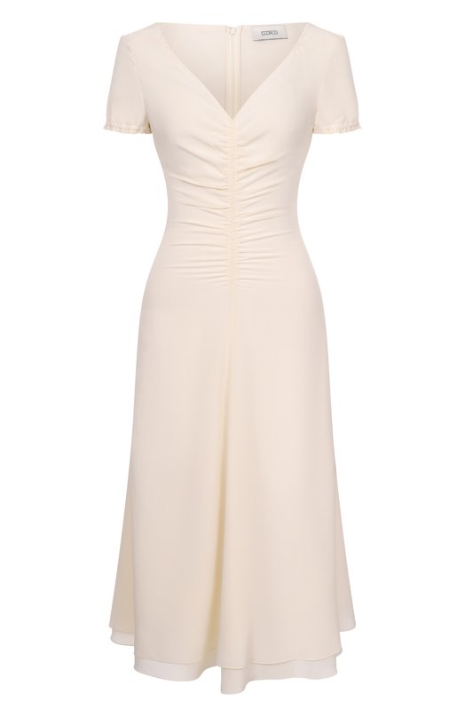 Шелковое платье Gooroo D075-2006-101-SS26 Кремовый D075-2006-101-SS26