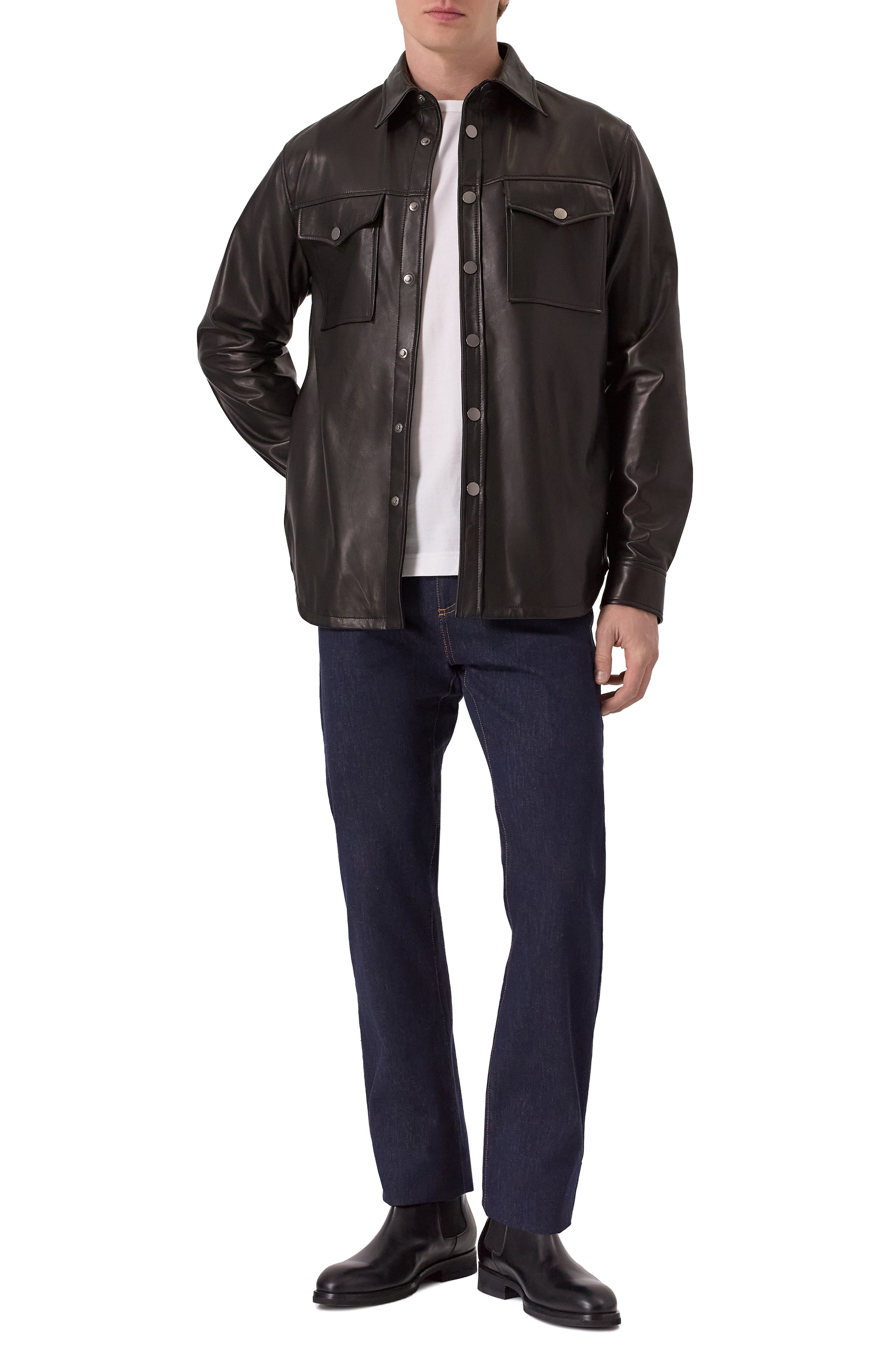 Кожаная куртка-рубашка MVST, арт. 54204/58-68, фото 2