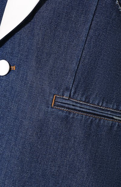 Джинсовый жакет MM6 синего цвета по цене 93000 руб., арт. S62BN0031/S30460, фото 5 Джинсовый жакет MM6, арт. S62BN0031/S30460, фото 5