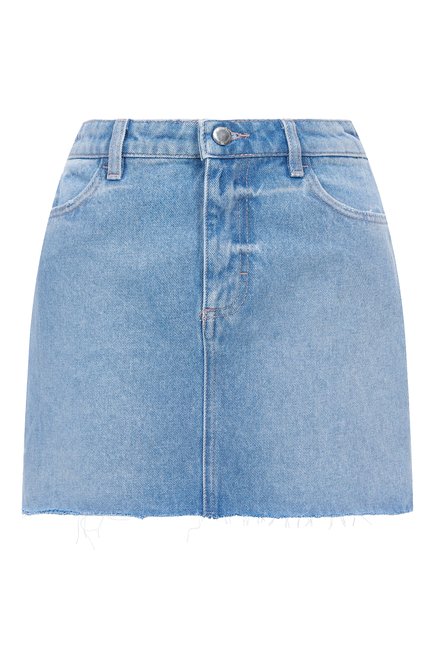 Женская джинсовая юбка ICON DENIM LA голубого цвета, арт. NELLY EC0 | Фото 1 (Автоматизация состава: Проставлено; Автоматизация ТО: Проставлено; Длина Ж (юбки, платья, шорты): Мини; Материал внешний: Хлопок)