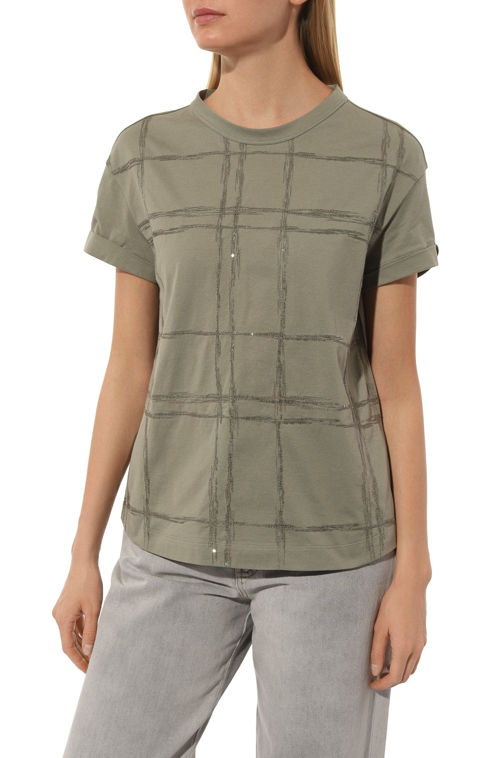 Хлопковая футболка BRUNELLO CUCINELLI, арт. M0A45B1006, фото 3