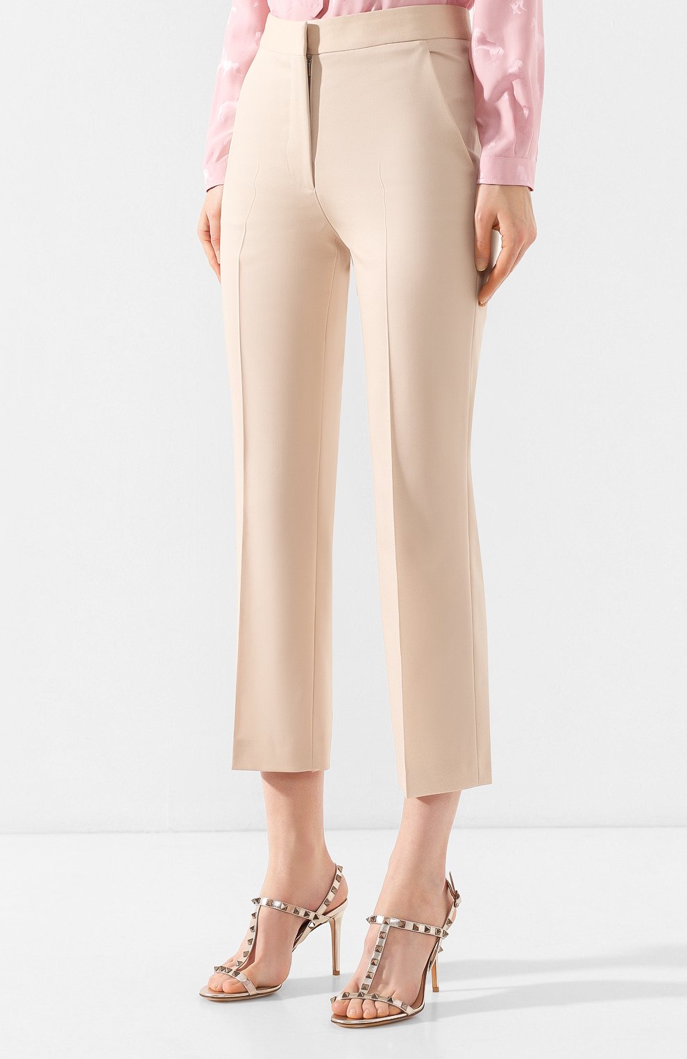 Шерстяные брюки STELLA MCCARTNEY бежевого цвета по цене 53350 руб., арт. 529866/SY704, фото 3 Шерстяные брюки STELLA MCCARTNEY, арт. 529866/SY704, фото 3