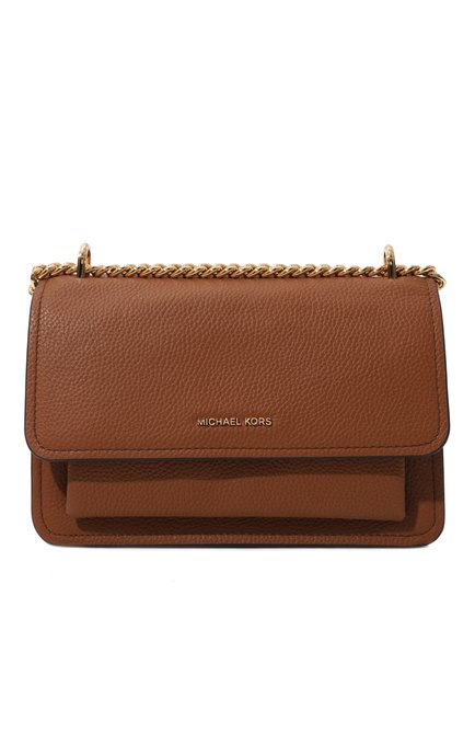 Женская сумка claire MICHAEL MICHAEL KORS коричневого цвета, арт. 30T4GC7L3T | Фото 1 (Драгоценные камни: Проставлено; Материал сплава: Проставлено; Ремень/цепочка: На ремешке; Размер: small; Материал: Натуральная кожа)