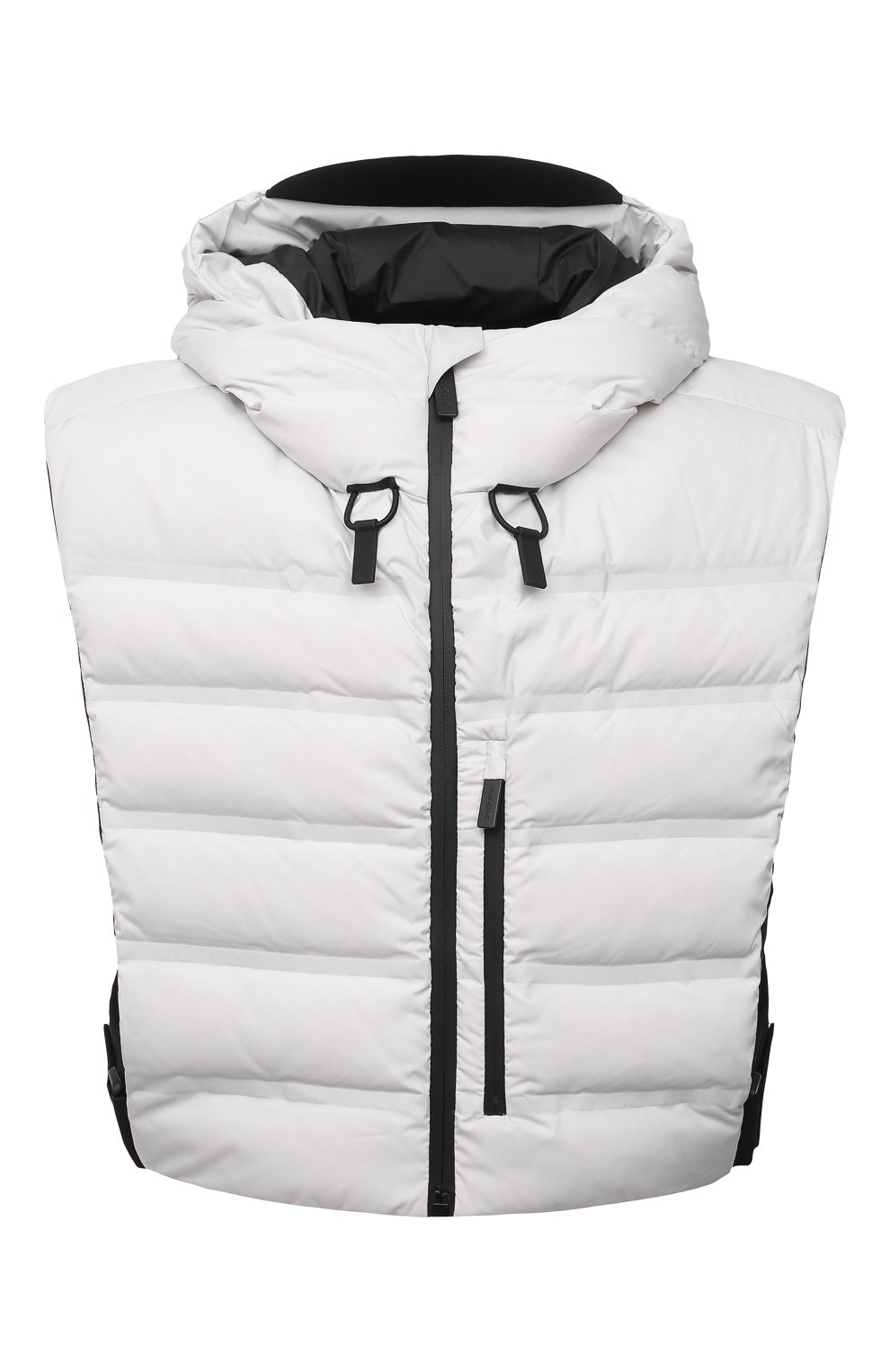 Пуховый жилет PRADA белого цвета по цене 145000 руб., арт. SGB802-1XYW-F0K74-212, фото 1 Пуховый жилет PRADA, арт. SGB802-1XYW-F0K74-212, фото 1