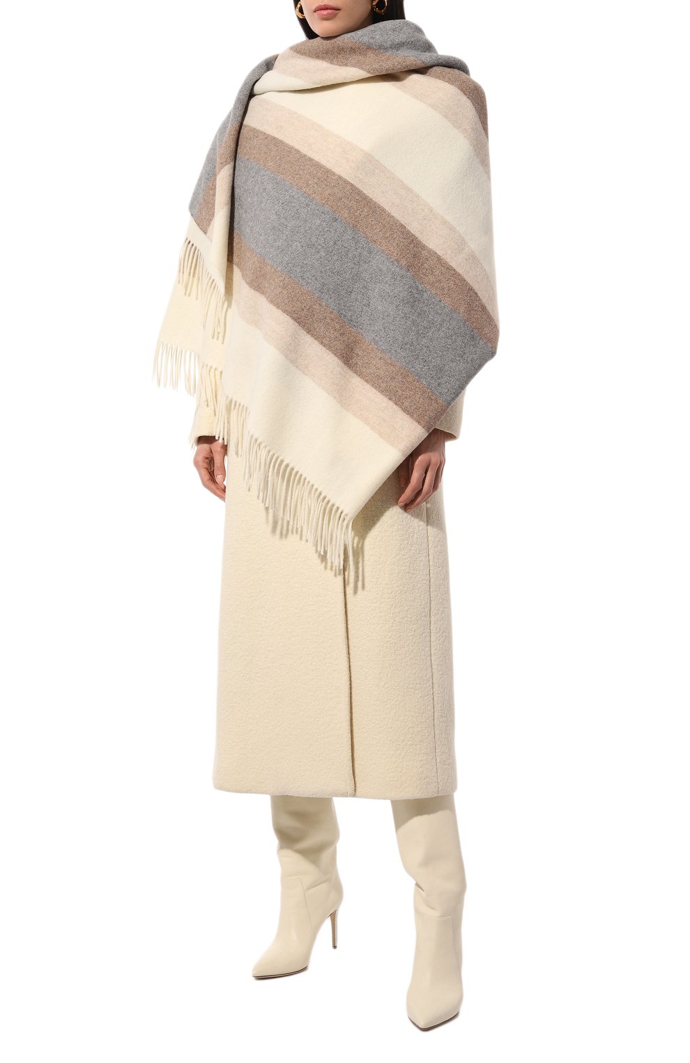 Шерстяной палантин LORENA ANTONIAZZI, арт. C24260SP44A/9999, фото 2