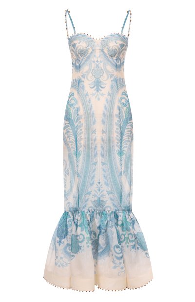 Женское платье изо льна и шелка ZIMMERMANN, арт. 3355DS251