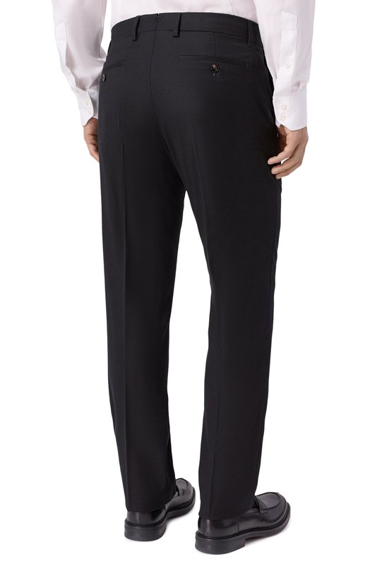 Брюки из шерсти и шелка Berwich VULCAN0 195/DR1483 Чёрный  VULCAN0 195/DR1483 Фото 4