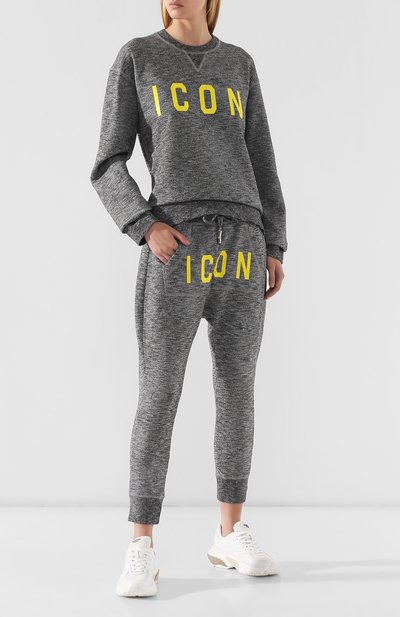 Хлопковый свитшот DSQUARED2 серого цвета по цене 42050 руб., арт. S75GU0235/S25385, фото 2 Хлопковый свитшот DSQUARED2, арт. S75GU0235/S25385, фото 2
