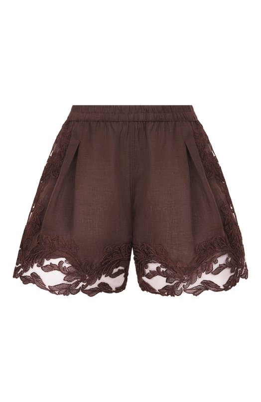 Шорты изо льна и вискозы Maurizio W01370781 Коричневый W01370781