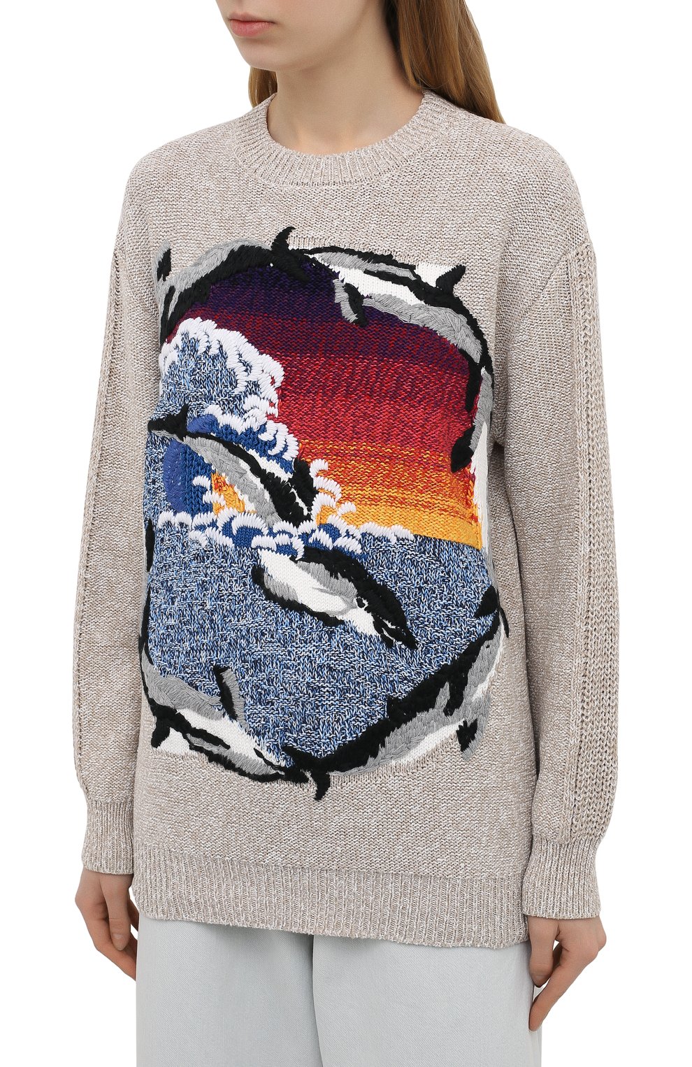 Хлопковый свитер STELLA MCCARTNEY разноцветного цвета по цене 99500 руб., арт. 603174/S2252, фото 3 Хлопковый свитер STELLA MCCARTNEY, арт. 603174/S2252, фото 3