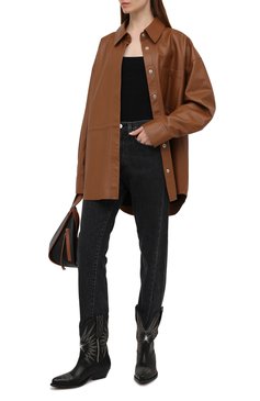 Женские кожаные сапоги wish star low GOLDEN GOOSE DELUXE BRAND черного цвета, арт. GWF00136.F000571 | Фото 2 (Высота голенища: Низкие; Материал внутренний: Натуральная кожа; Подошва: Плоская; Каблу�к тип: Устойчивый; Женское Кросс-КТ: Казаки-сапоги, Без шнуровки-ботинки; Каблук высота: Низкий; Материал утеплителя: Без утеплителя; Драгоценные камни: Проставлено; Материал сплава: Проставлено; Материал внешний: Натуральная кожа)