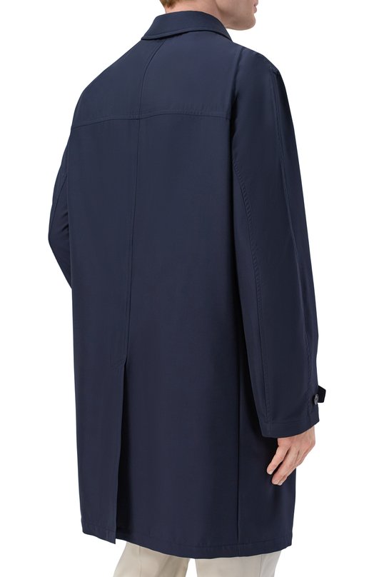 Шелковый плащ Brioni S0S60L/PD402 Синий  S0S60L/PD402 Фото 4