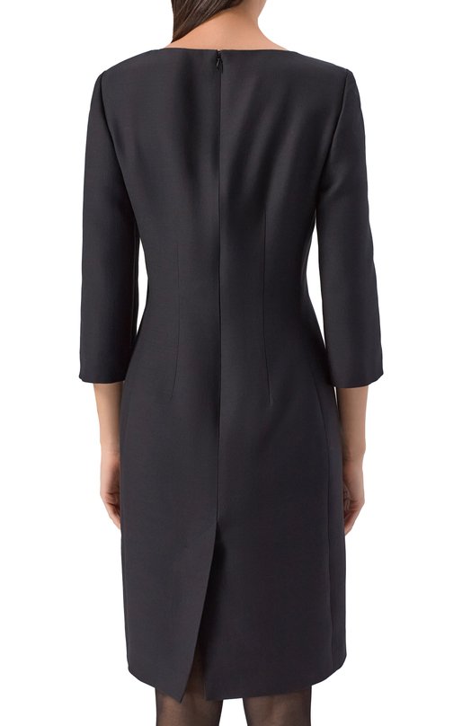 Платье из шерсти и шелка Valentino 7B0VAH20/1CF Чёрный  7B0VAH20/1CF Фото 3