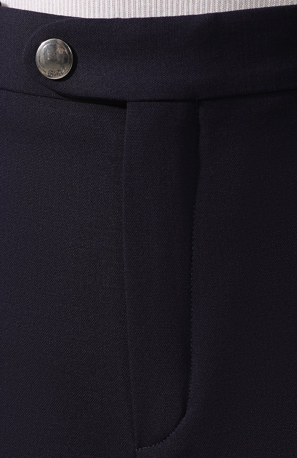 Шерстяные брюки CHLOÉ темно-синего цвета по цене 96500 руб., арт. CHC19APA65062, фото 5 Шерстяные брюки CHLOÉ, арт. CHC19APA65062, фото 5