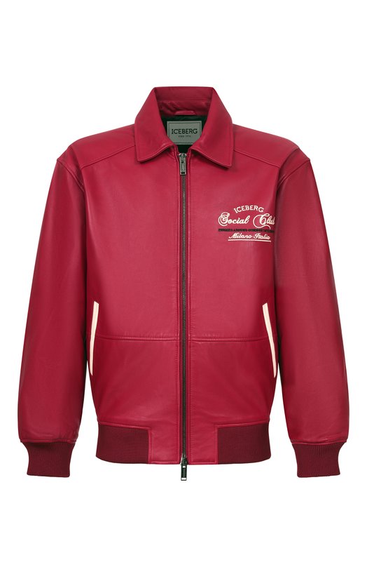 Кожаный бомбер Iceberg Z020/6805 Красный Z020/6805