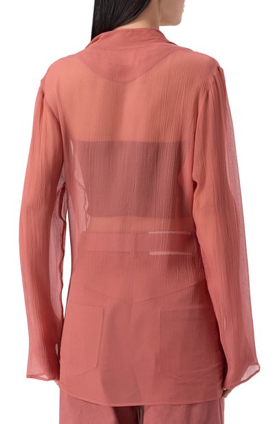 Шелковая блузка ALBUS LUMEN розового цвета по цене 55200 руб., арт. AL.RT25.001.BL0USE, фото 4 Шелковая блузка ALBUS LUMEN, арт. AL.RT25.001.BL0USE, фото 4