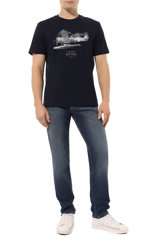 Хлопковая футболка Aeronautica Militare TS2361J607 Синий  TS2361J607 Фото 2