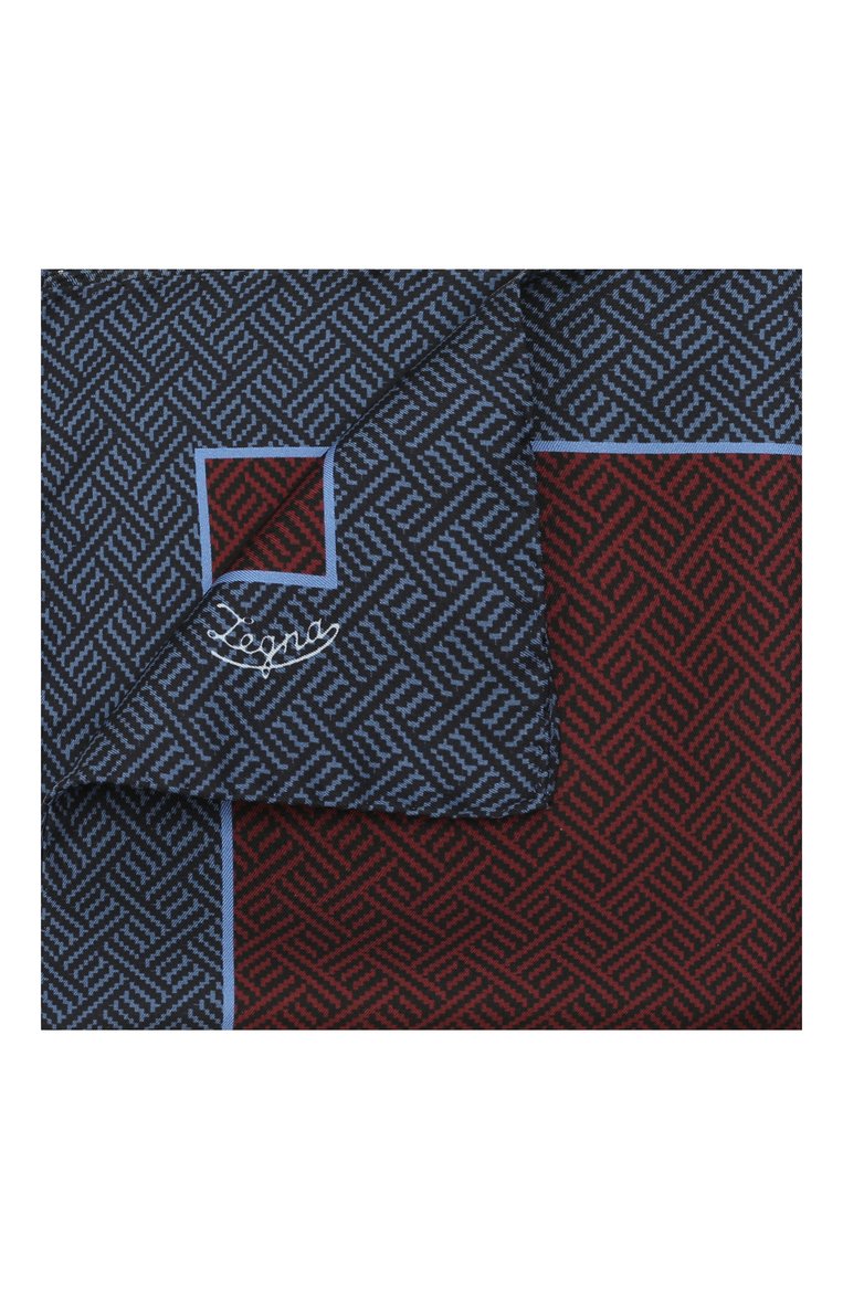 Мужской шелковый платок ZEGNA бордового цвета, арт. Z2J04A/39A | Фото 1 (Материал: Шелк, Текстиль; Нос: Не проставлено)