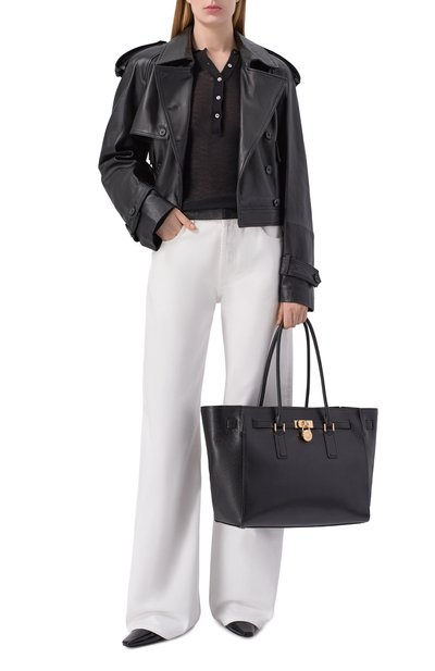 Сумка-тоут hamilton moderne large MICHAEL MICHAEL KORS черного цвета по цене 39900 руб., арт. 30F5GHMT3L, фото 3 Сумка-тоут hamilton moderne large MICHAEL MICHAEL KORS, арт. 30F5GHMT3L, фото 3