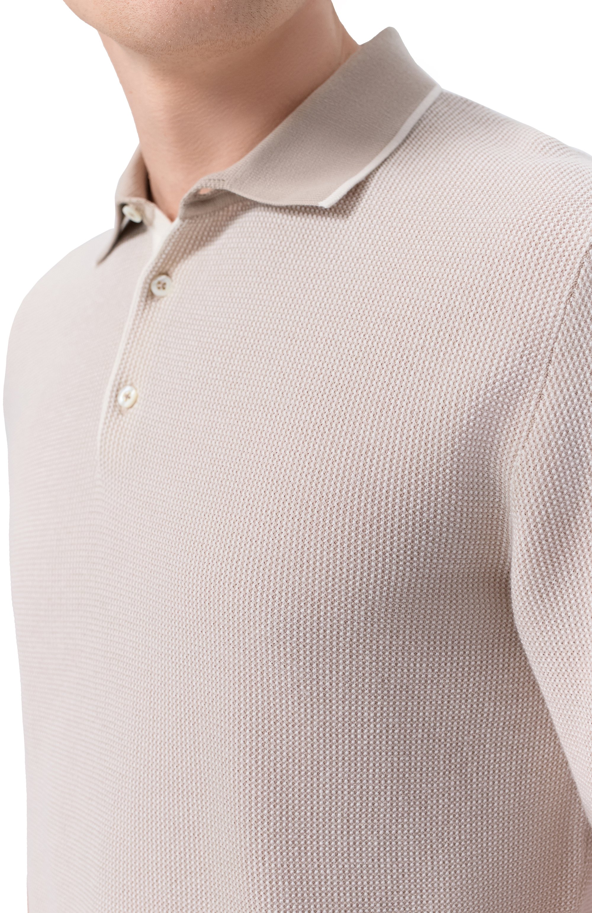 Хлопковое поло CORNELIANI бежевого цвета по цене 66050 руб., арт. 27M507/2725128, фото 5 Хлопковое поло CORNELIANI, арт. 27M507/2725128, фото 5