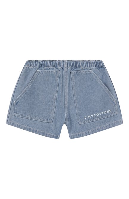 Детские джинсовые шорты TINYCOTTONS голубого цвета, арт. SS25-242 | Фото 1 (Материал внешний: Хлопок; Материал сплава: Проставлено; Нос: Не проставлено)