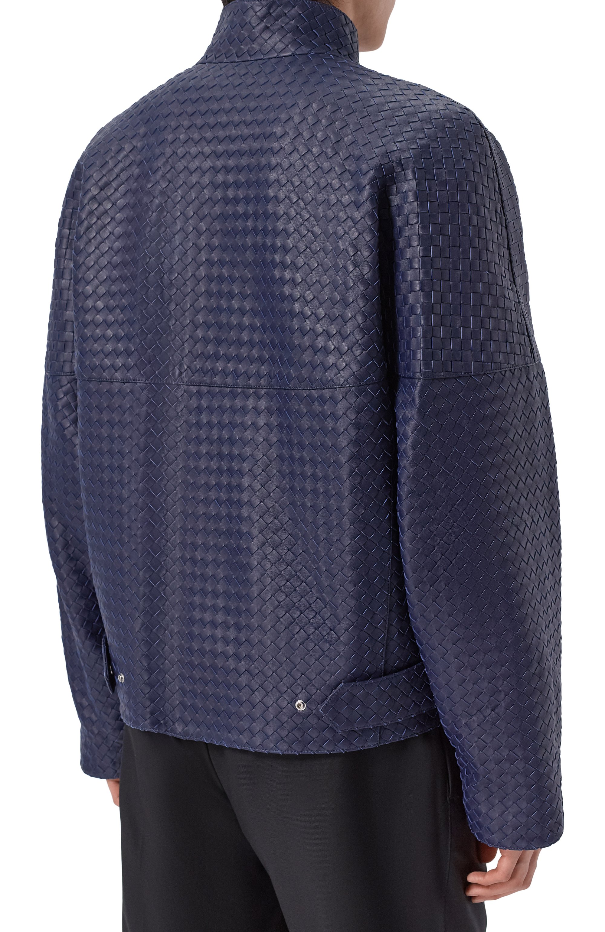 Кожаная куртка BOTTEGA VENETA темно-синего цвета по цене 1695000 руб., арт. 864757/V6AR0, фото 4 Кожаная куртка BOTTEGA VENETA, арт. 864757/V6AR0, фото 4