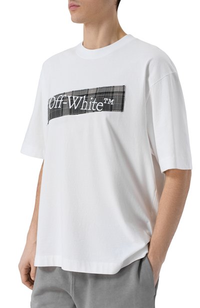 Хлопковая футболка OFF-WHITE, арт. 0MAA120F25JER00N, фото 3